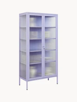 Mustard Made Vitrina de metal con cristal acanalado The Collector