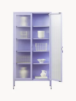 Mustard Made Vitrina de metal con cristal acanalado The Collector