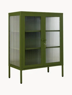 Mustard Made Vitrina de metal con cristal acanalado The Mixer