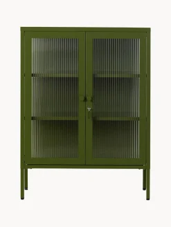 Mustard Made Vitrina de metal con cristal acanalado The Mixer