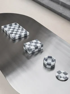 Westwing Collection Westwing | Crosby Studios, joyero de mármol con tapadera Carreaux