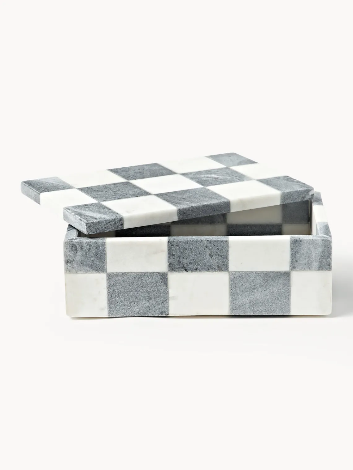 Westwing Collection Westwing | Crosby Studios, joyero de mármol con tapadera Carreaux
