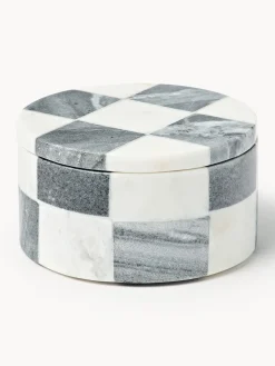 Westwing Collection Westwing | Crosby Studios, joyero de mármol con tapadera Carreaux^ Joyeros|Jarrones