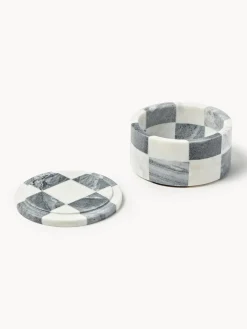 Westwing Collection Westwing | Crosby Studios, joyero de mármol con tapadera Carreaux^ Joyeros|Jarrones