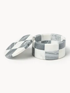 Westwing Collection Westwing | Crosby Studios, joyero de mármol con tapadera Carreaux^ Joyeros|Jarrones