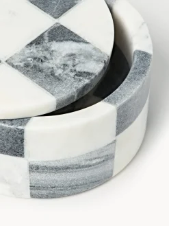 Westwing Collection Westwing | Crosby Studios, joyero de mármol con tapadera Carreaux^ Joyeros|Jarrones