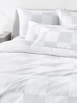 Westwing Collection Westwing | Crosby Studios, funda de almohada de algodón a cuadros Damier