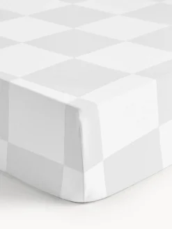 Westwing Collection Westwing | Crosby Studios, sábana bajera a cuadros de algodón Damier^ Sábanas Bajeras