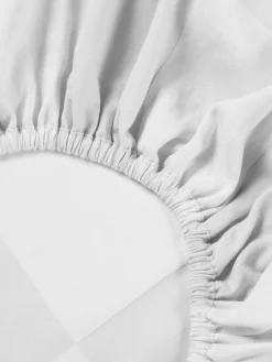 Westwing Collection Westwing | Crosby Studios, sábana bajera de algodón a cuadros Damier