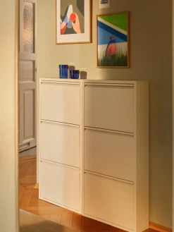 Kare Design Zapatero de pared Caruso, puertas abatibles^ Zapateros|Zapateros